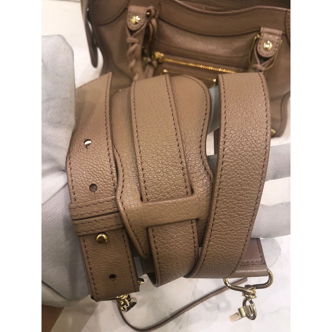 Balenciaga mini city rose des sables hot sale